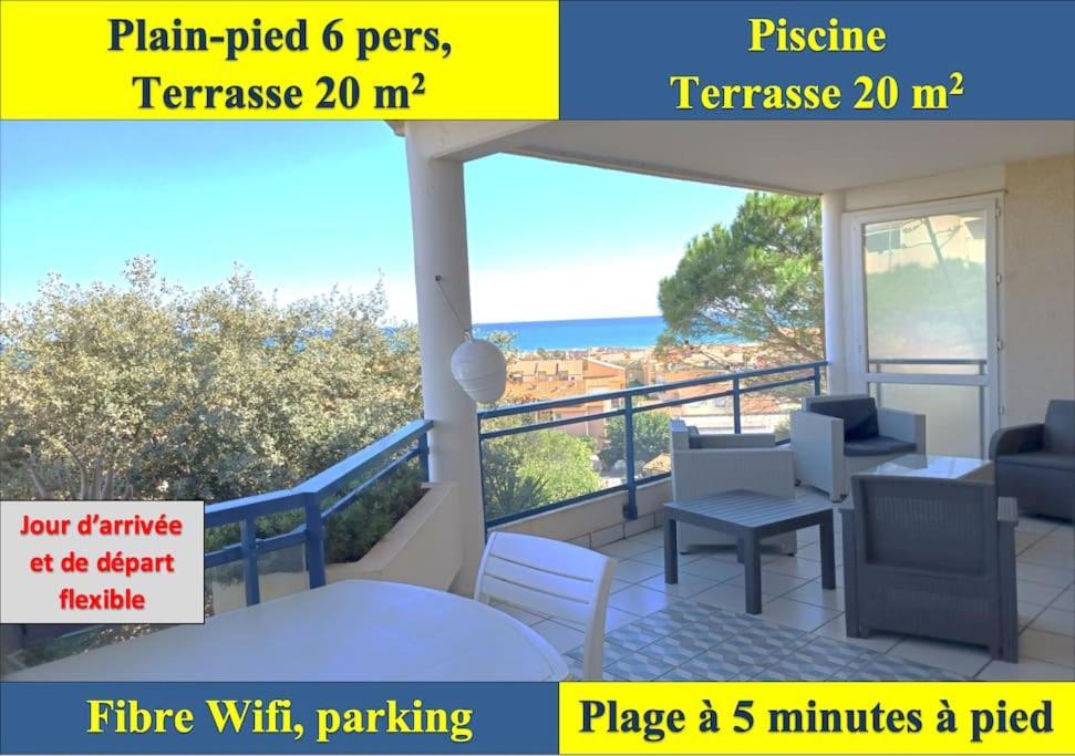 Plain-Pied, Terrasse, Piscine, Pleine Vue Mer, Plage A 6' A Pied, Parking, Wifi Fleury  Buitenkant foto